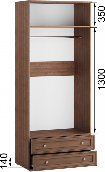 Модульная спальня Ричард, набор 4, Орех донской