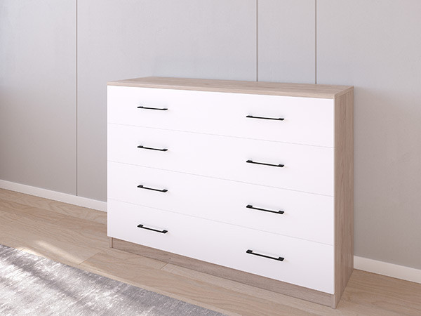 Комод 05/16 120х40х90 Кастелло Серый/Белый