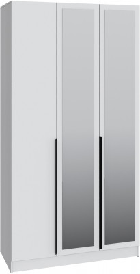 Шкаф Мадрид (1,2) с 3 ящ. внутри с зеркалом, Белый