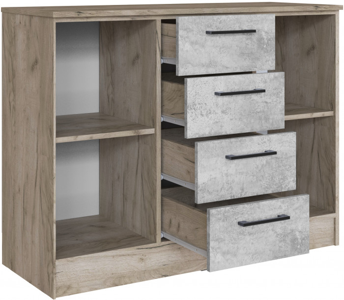 Спальня Вегас, композиция 5, Дуб крафт серый/Цемент