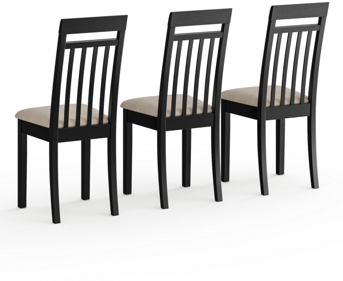 Три стула Мебель--24 Гольф-11 разборных, цвет венге, обивка ткань велюр капучино 25, ШхГхВ 40х40х100 см., от пола до верха сиденья 47 см.