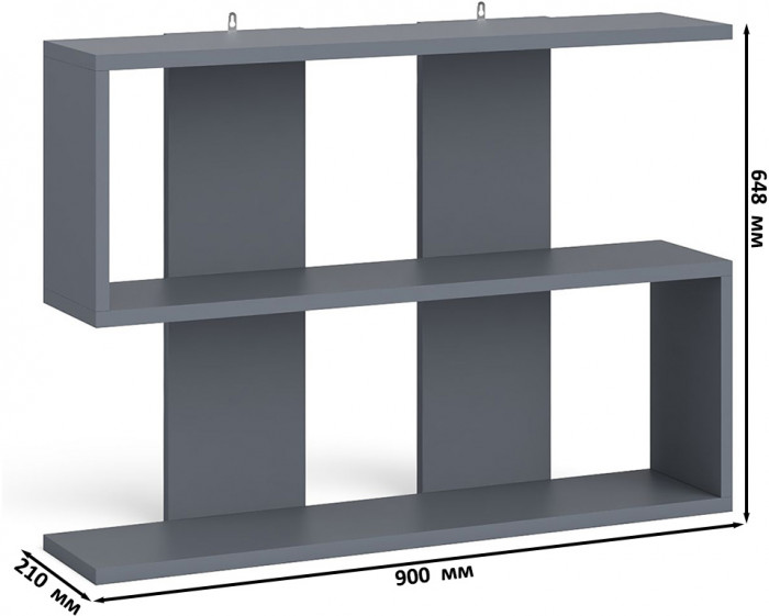 Мори Стол компьютерный МС-6 правый + Тумба МТВ1204.1 + Полка 900, цвет графит/белый, ШхГхВ 210,4х50х209,6 см., НЕ универсальная сборка