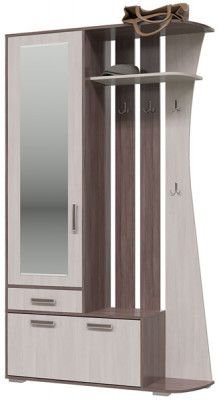 Прихожая 2-3424бод.тем/св Мокко, цвет бодега тёмный/бодега светлый, ШхГхВ 120х38х210 см., универсальная сборка