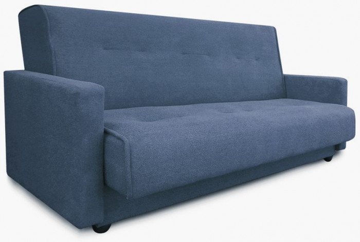 Раскладной диван-кровать, прямой, книжка, цвет серый, Милан 140