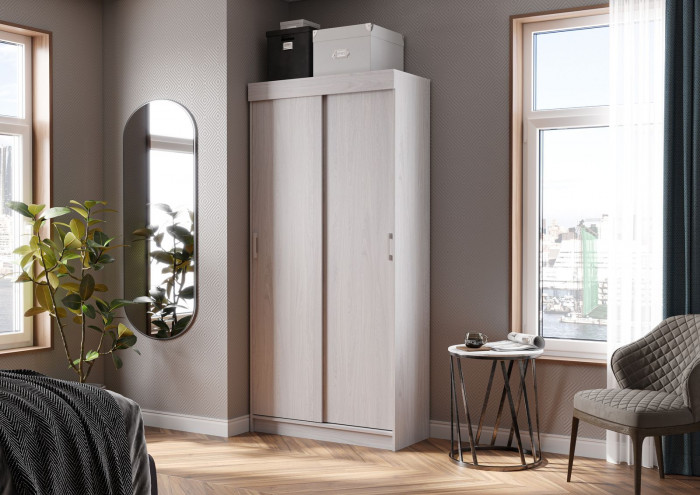 Андрей-Эконом (евро) шкаф-купе (1000*2100*416 мм) анкор светлый