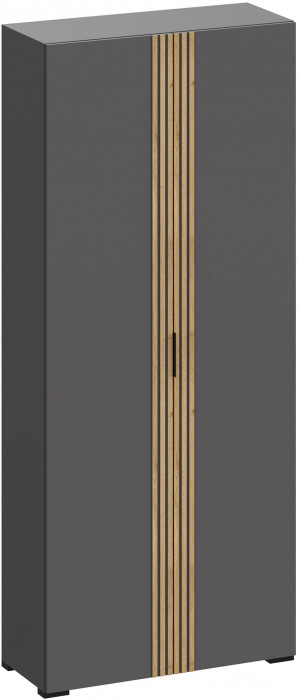 Модульная Прихожая Нао, набор №7, Графит/Графит, Дуб вотан, Simple 27