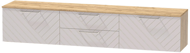 Тумба-4 под ТВ подвесная "Иннэс-7", Крафт золотой/Грэй софт