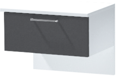 Тумба приставная "Иннэс-7", Белый/Графит