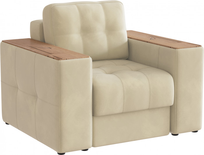 Кресло Нави, Бежевый/Дуб канадский МДФ