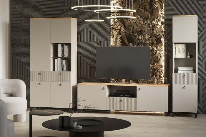 Тумба для ТВ Ника, Бежевый, Кашемир