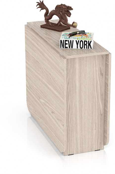 Стол-книжка обеденный МД-СО-04, ясень шимо светлый/ножки хром