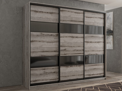 Шкаф-купе Кааппи 7 Эвок Окаменелый 270х60х230 см