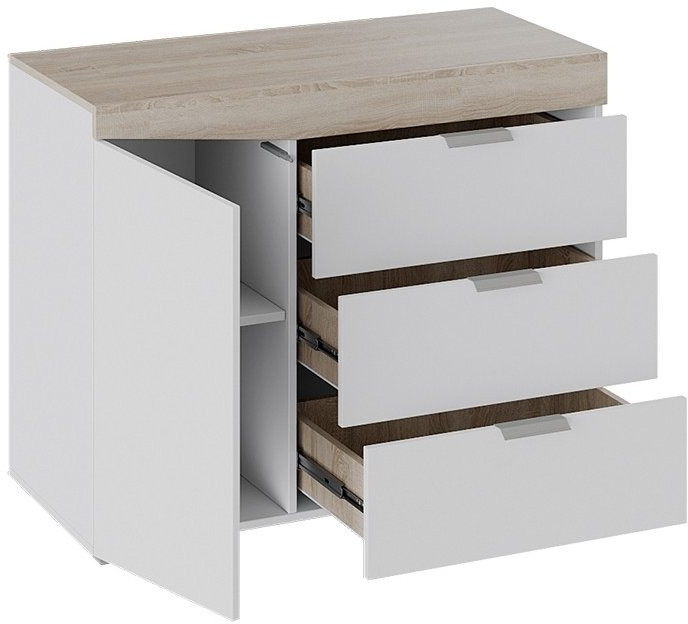 Комод тип 1 (Дуб Сонома/Белый Ясень)