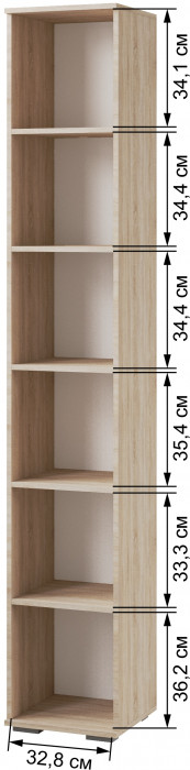 Модульная прихожая Ливорно, набор 2, Дуб сонома