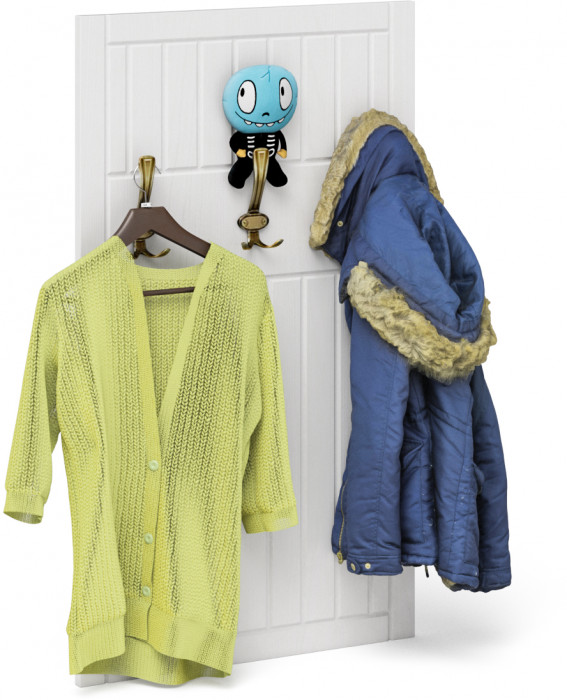 Прихожая П-6 Компоновка № 05, венге/фасады МДФ белое дерево фрезеровка прованс