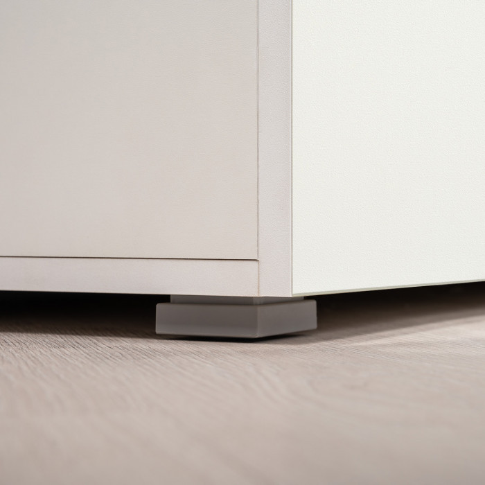 Октава Прихожая 19, цвет белый шагрень/дуб крафт золотой/фасады МДФ белый шагрень, ШхГхВ 129,3х35,4х197,6 см., универсальная сборка