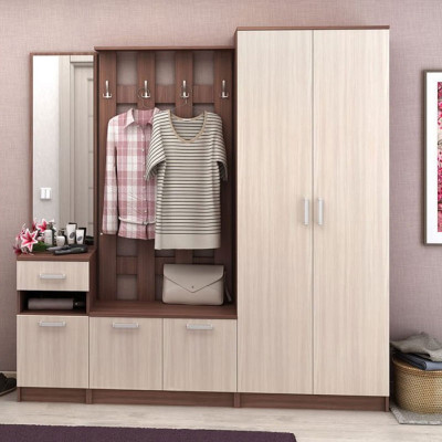 ШК-204 Машенька ЛДСП шкаф комби (800*2020*380) шимо темный/шимо светлый