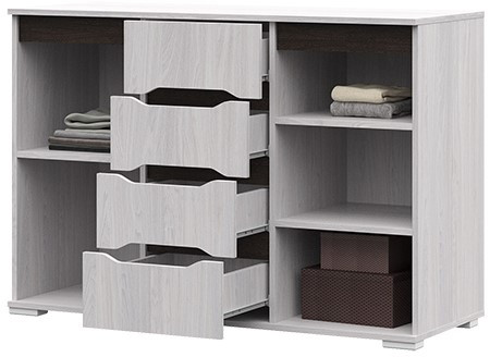 ВАЛЕНСИЯ КМ 012 комод со створками (1,2х0,83х0,45) дуб анкор