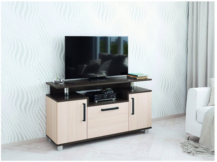 Тумба ТВ 003с венге/дуб молочный