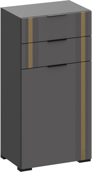 Многофункциональная тумба Эмэ ТБ-3912, Графит/Графит, Золото