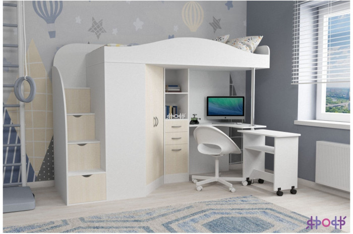 Кровать-чердак Юниор 4 (Винтерберг/Лайм)