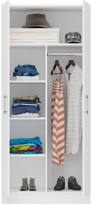 Стандарт Шкаф 2-х створчатый, цвет белый, ШхГхВ 90х52х200 см.