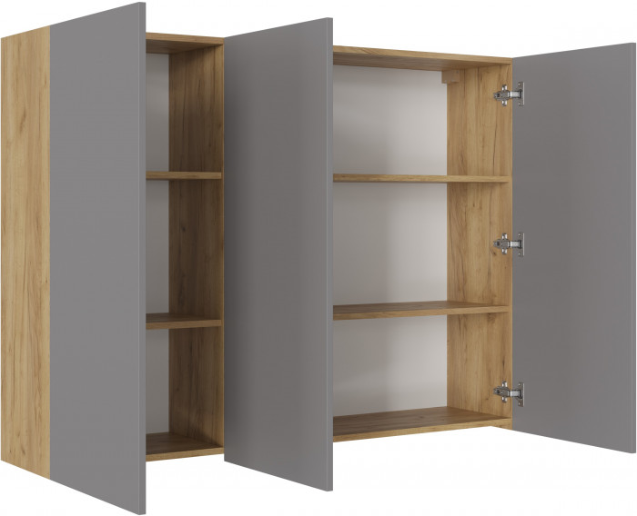 БОСТОН Шкаф навесной ШН-001 ЛДСП, крафт золотой/серый шифер