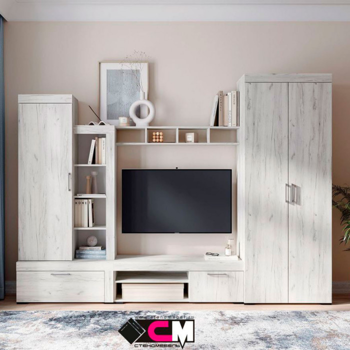 Гранд полка 02 (1,200х0,175х0,200) дуб крафт белый