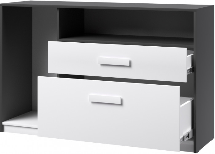 Кэнди Комод КК-1 графит/белый