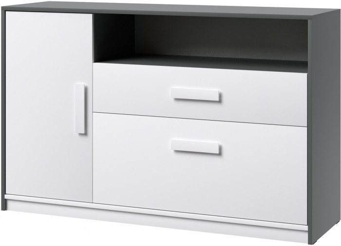 Кэнди Комод КК-1 графит/белый