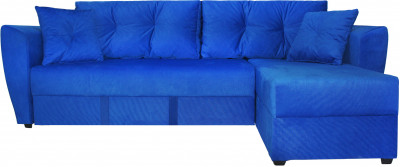 Диван УГЛОВОЙ Амстердам велюр синий 160 НПБ