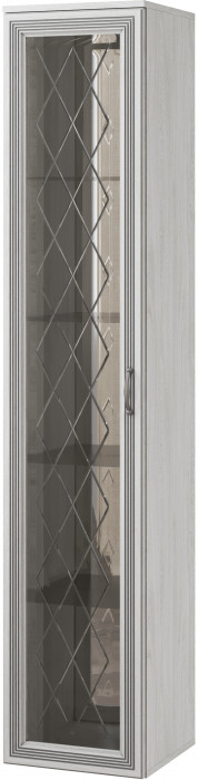 Ливорно Пенал-витрина ЛШ-7 ясень анкор светлый патина серебро