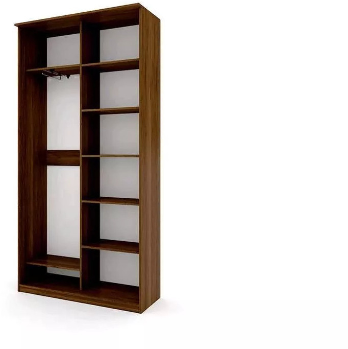 Шкаф купе Модерн 1190х450 2-х дверный 2-х секционный фотопечать №1 венге