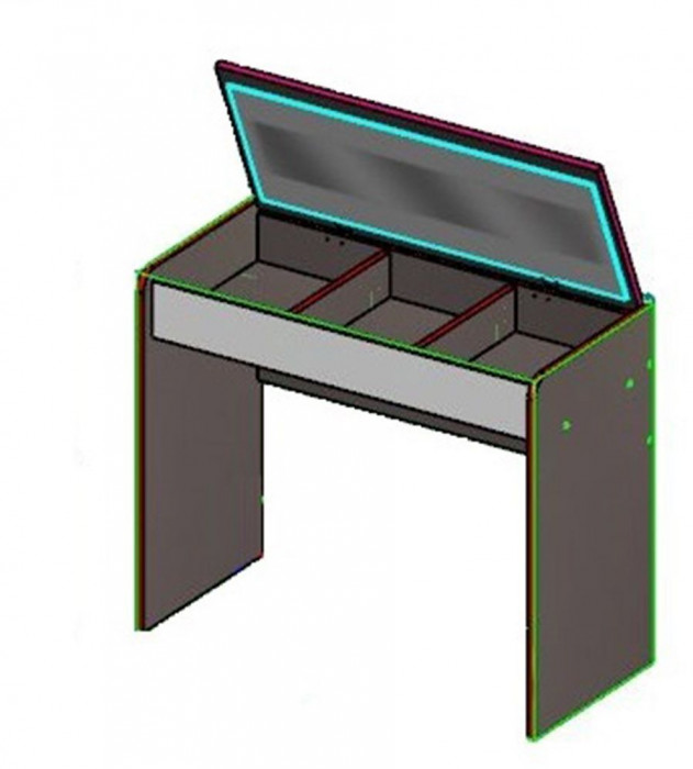 Бруно Туалетный столик Дуб Вотан / Серый графит