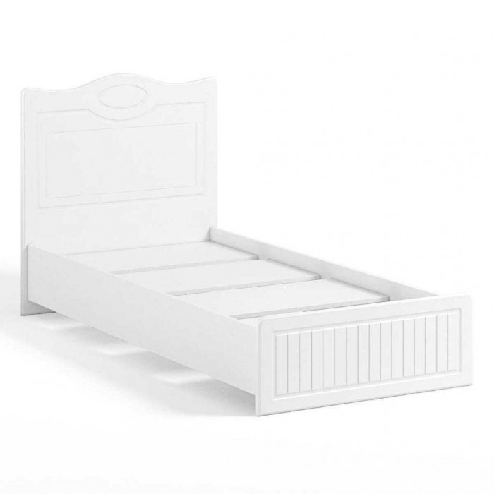 Кровать 900 с настилом Монако МН-10 белое дерево