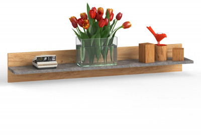 КР100 ??? Арчи Полка 10.110, цвет дуб крафт золотой/камень тёмный, ШхГхВ 130х21,6х20 см.