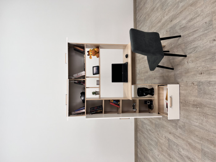 Компьютерный стол Квартет-11, Белый/Ателье светлое