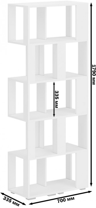 Стеллаж СВК 2 шт., цвет белый, ШхГхВ 70х35х179 см.