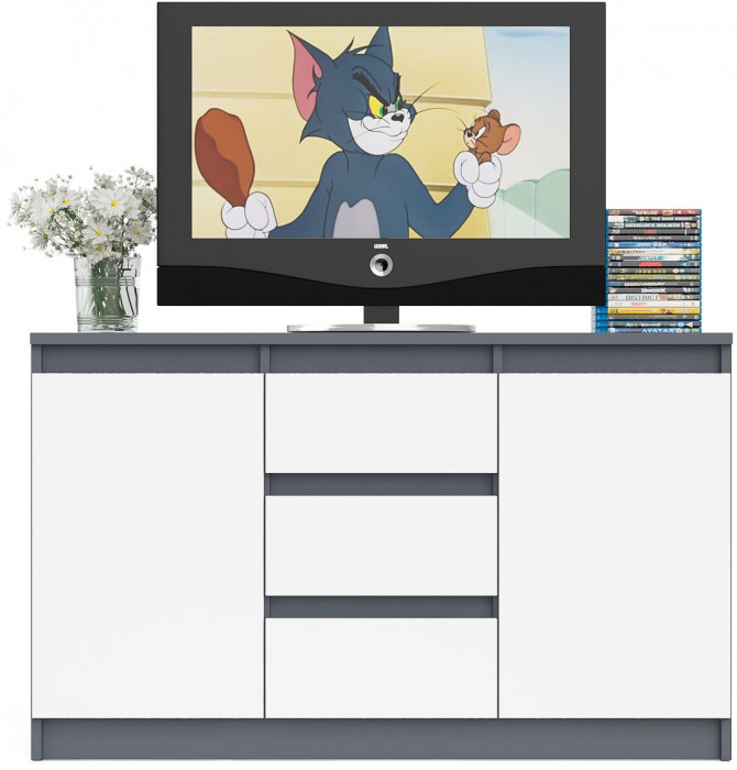 Мори Комод МК1200.3, графит/белый