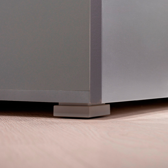 Октава Прихожая 20, цвет серый графит/дуб крафт золотой/фасады МДФ серый графит, ШхГхВ 129,3х35,4х197,6 см., универсальная сборка