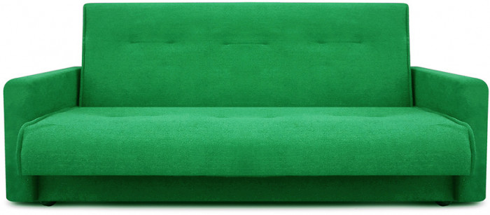 Раскладной диван-кровать, прямой, книжка, цвет зеленый, Милан 120