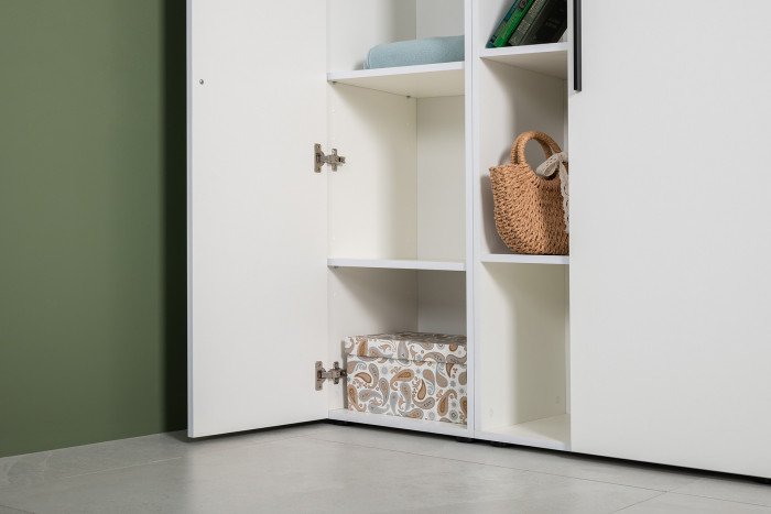 Эйр Гостиная 16.324.01 Шкаф-пенал, белый шагрень