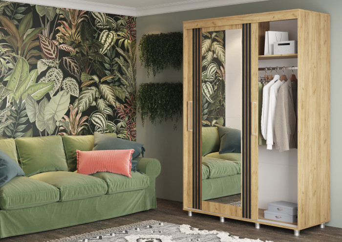 Форест Шкаф-купе 1500, крафт золотой