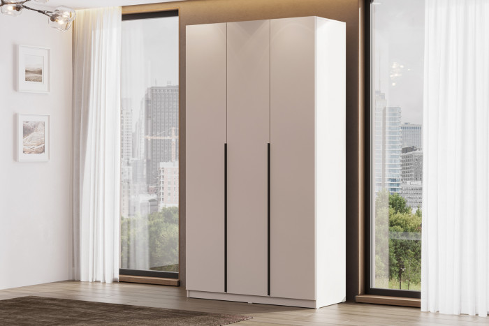 Шкаф распашной с наполнением (7 полок + 2 ящика + штанга) ШК 5 (1200), Меланж