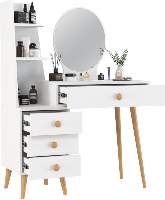 Трюмо 4-25917бел, цвет белый, ШхГхВ 95х43,9х129,2 см., НЕ универсальная сборка