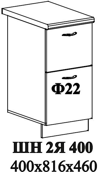 Ф-22 Альфа (ШН2Я 400) МДФ холст белый