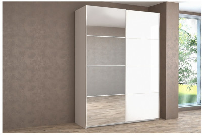 Шкаф-купе Иннэс-5 1600 Ф1/Ф2, Белый глянец