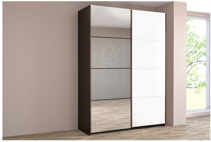 Шкаф-купе Иннэс-5 1600 Ф1/Ф2, Белый глянец