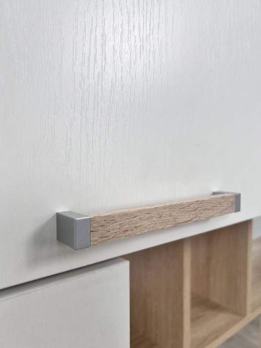 Компьютерный стол Квартет-11, Дуб крафт серый/Кашемир