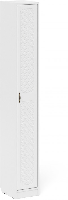 Прихожая П-6 Компоновка № 30, белая шагрень/фасады МДФ белое дерево фрезеровка ромб